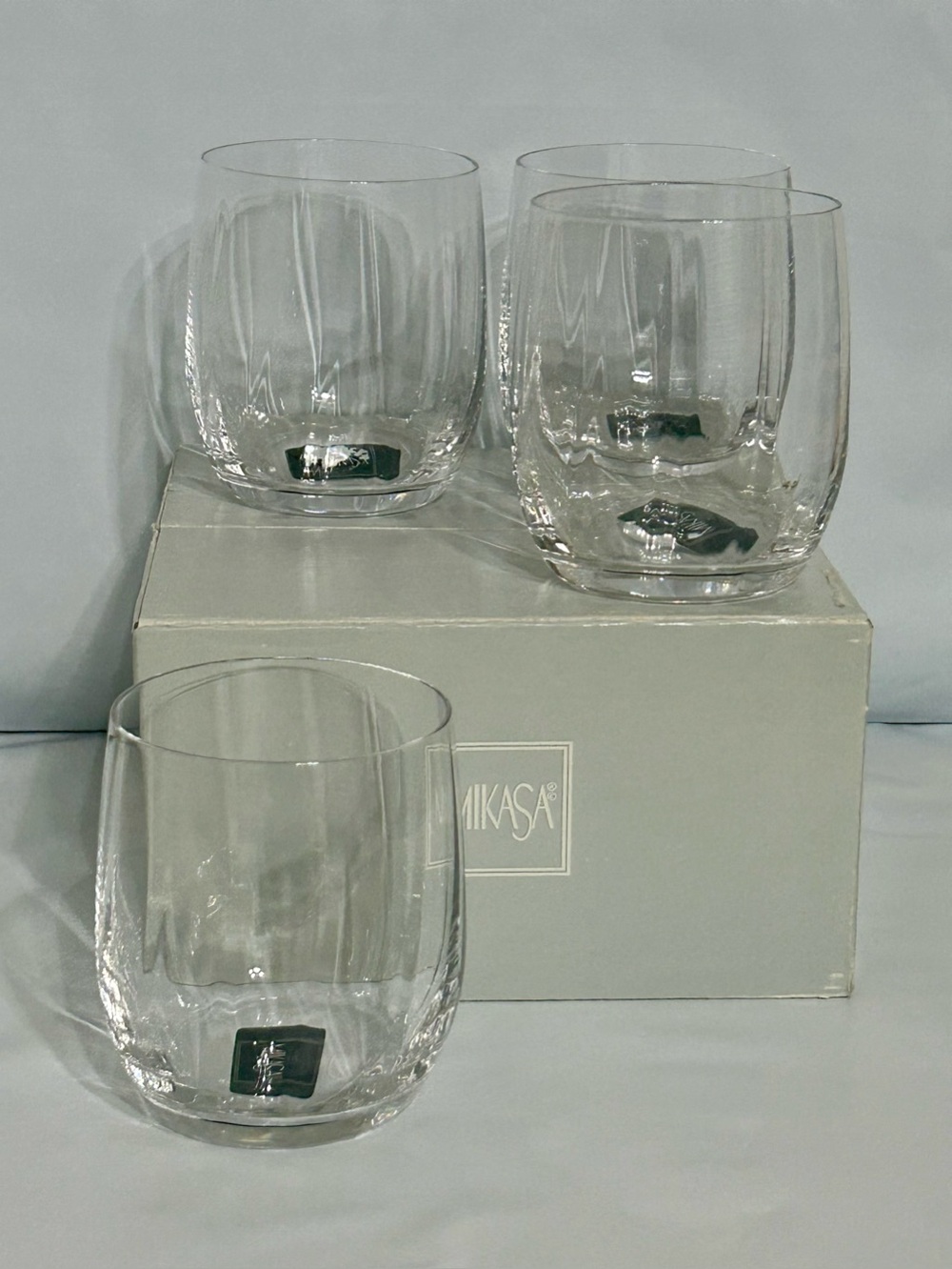 Mikasa STEPHANIE Double Old Fashioned Tumbler Set of 4 New in Box